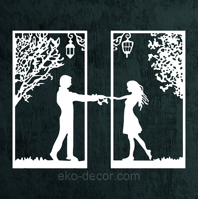 Декоративное настенное Панно «Девушка и парень» Декор на стену 70*55 см, Белый Киев - изображение 10