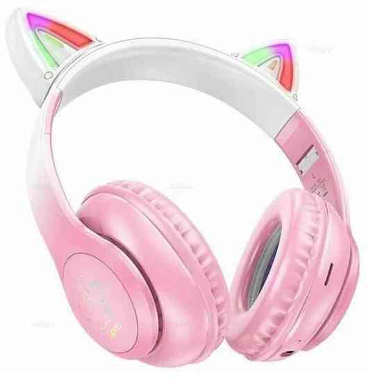 Бездротові накладні навушники HOCO W42 Cat ears BT headphones Cherry Blossom Київ