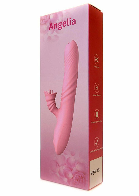 Вибратор Angelia USB 3 functions of thrusting / 20 vibrations Pink Sex Aura Киев - изображение 10