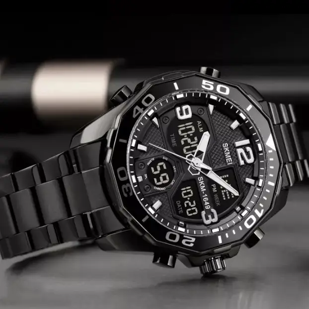 Чоловічий наручний годинник Skmei 1649 (Чорний) Вінниця - фото 4