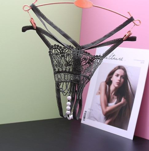 Трусики з відкритим доступом та намистинками універсальний хакі Київ - фото 1