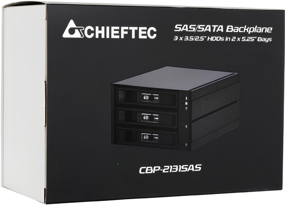 Бекплейн Chieftec CBP-2131SAS 2x5.25" -> 3x3.5" HDDs Hot-Swap Aluminium Винница - изображение 6