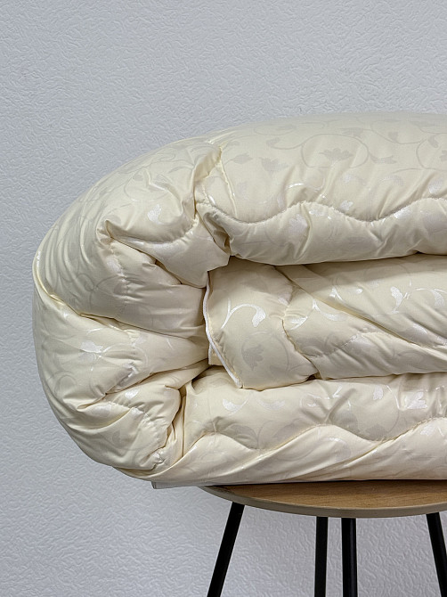 Ecotton Ковдра Ecotton двоспальна 172х205 см штучний пух стьогана молочна Київ - фото 1