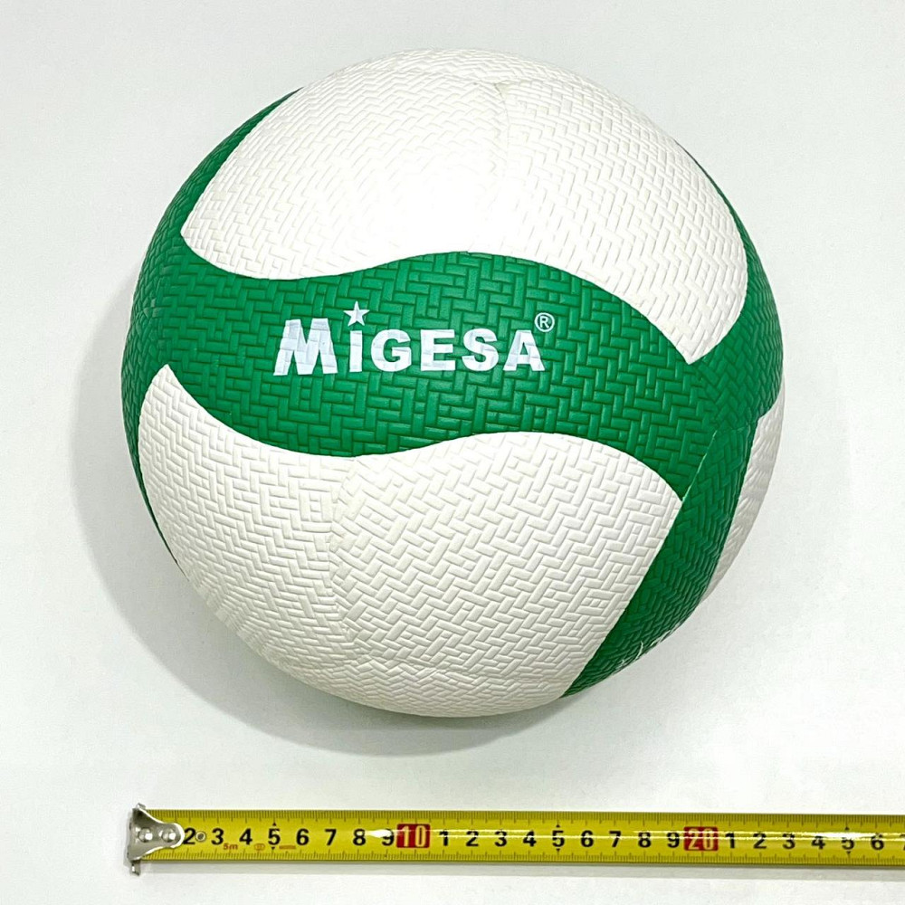 Мяч волейбольный официальный размер 260-280г Бело-зеленый (MS 4383) Чернігів - фото 2