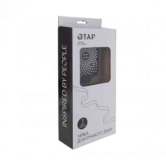 Лейка для ручного душа Qtap Rucni 145x90 мм прямоугольная QTRUCA145S1GRP Graphite Харьков