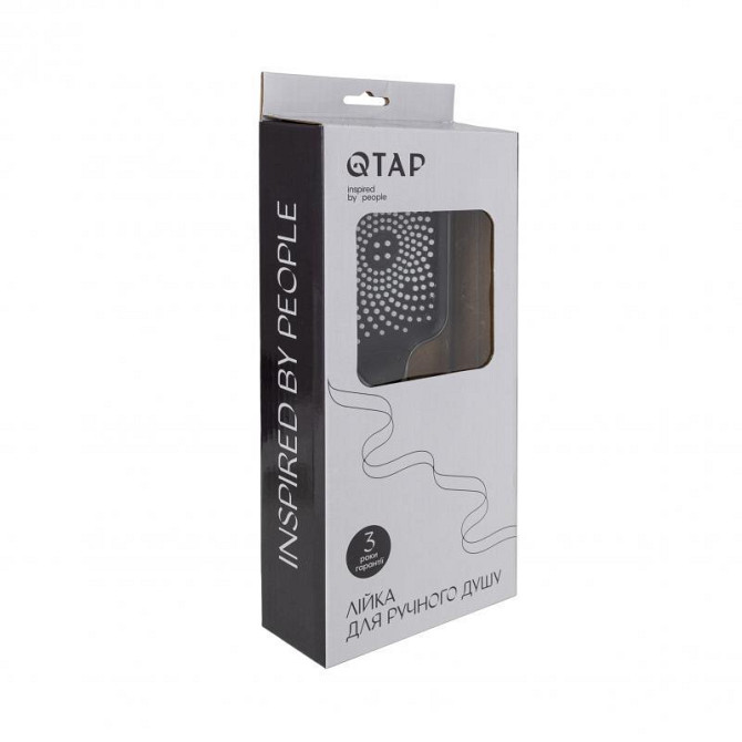 Лейка для ручного душа Qtap Rucni 145x90 мм прямоугольная QTRUCA145S1GRP Graphite Харьков - изображение 4