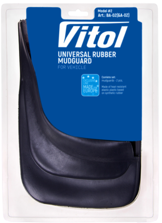 Бризковики універсальні БА-02 гумові/задні (2 шт) Вінниця