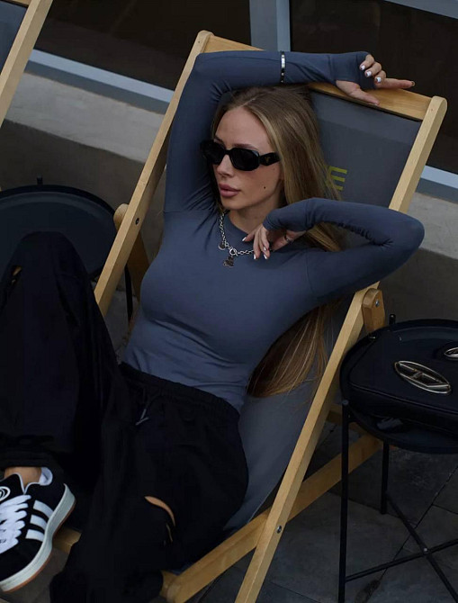 Женский базовый боди с длинным рукавом микродайвинг Графит, 44/46 Одесса - изображение 1