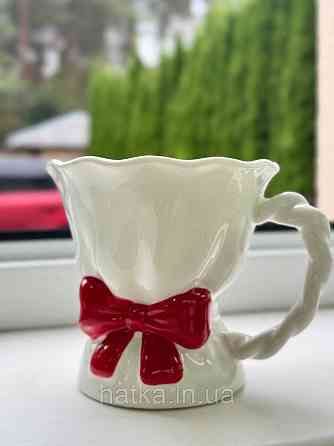 Чашка крухоль кераміка Olens "Червоний бант" 450 мл 8030-446 Київ
