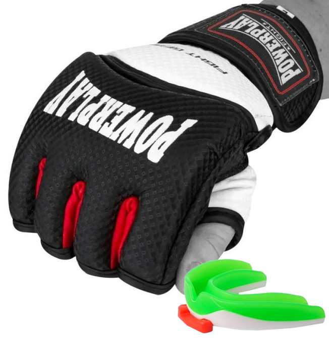 Рукавиці для MMA PowerPlay 3075 Чорні-Білі XL Кам'янське - фото 1