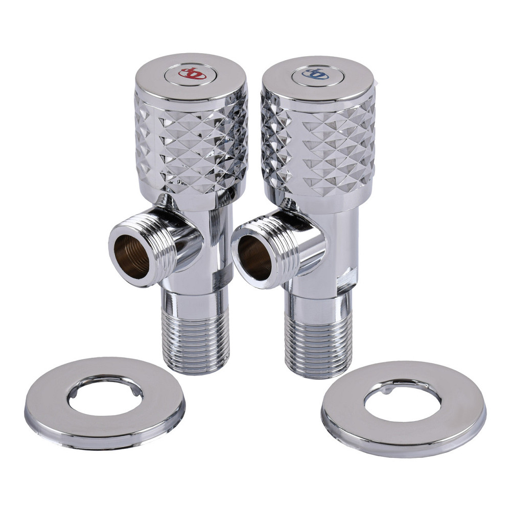 !! Набір кранів кутових кераміка PROFESSIONAL EXCLUSIVE 1/2| X1/2| 9999 CHROME (1уп.) Київ - фото 5