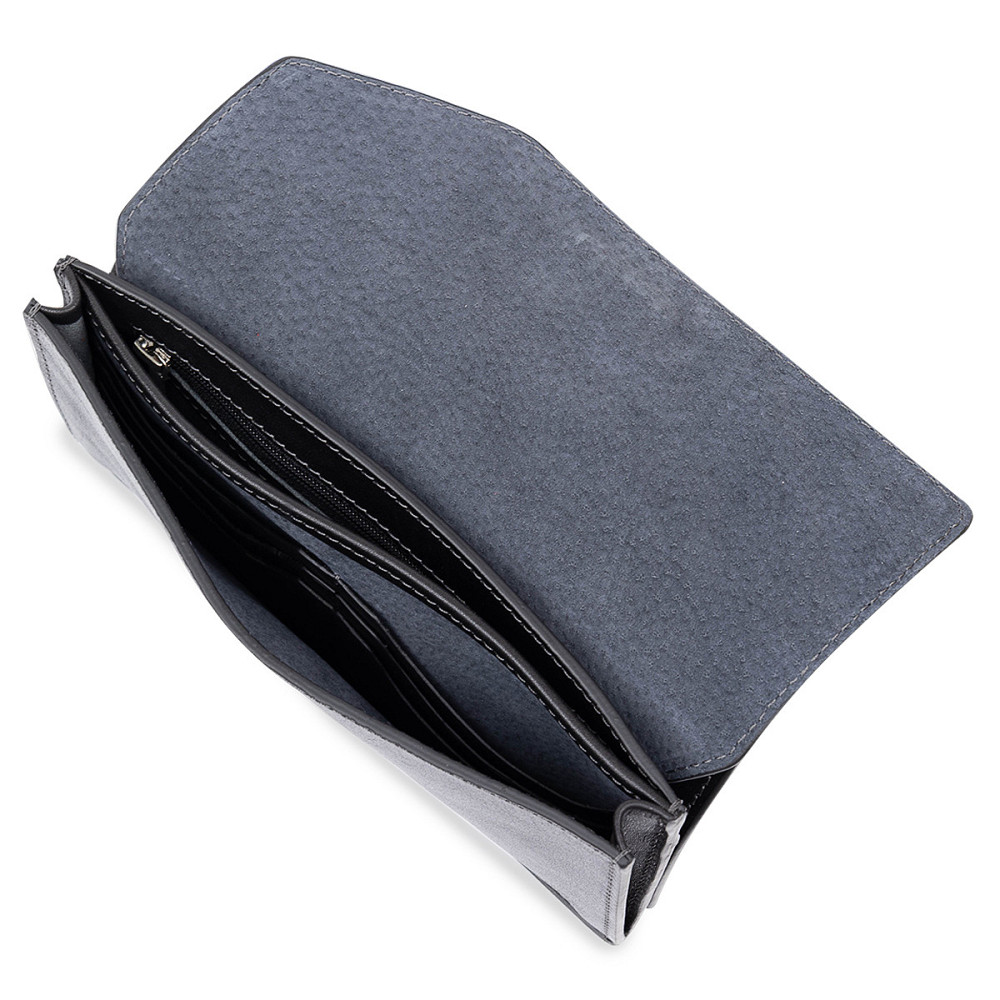 Практичное стильное портмоне унисекс Черный (GRANDE PELLE) Киев - изображение 9