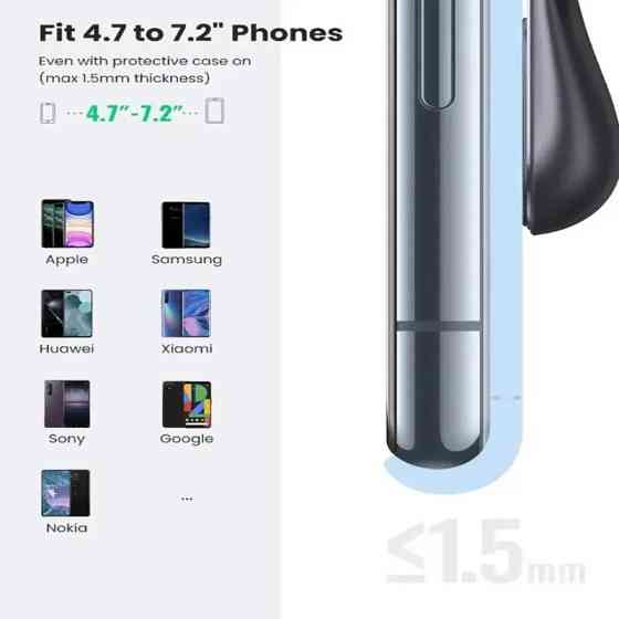 Автодержатель для телефона магнитный Ugreen LP290 80712B (Черный) Николаев