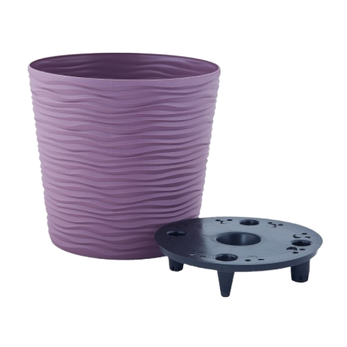 Вазон Ф'южн зі вставкою 12*11см низький фіолетовий Алеана Житомир - изображение 1