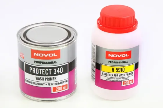 Грунт акриловый 1+1 Novol Protect 340 красный 0.2л + отвердитель H5910 0.2л (реактивный) Винница