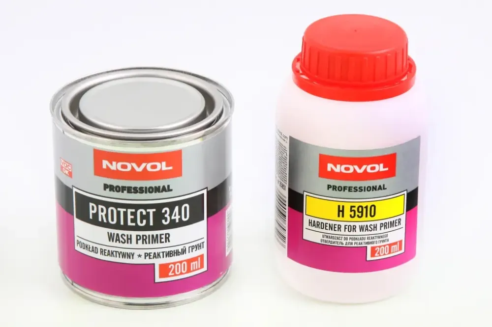 Ґрунт акриловий 1+1 Novol Protect 340 червоний 0.2л + відвердитель H5910 0.2л (реактивний) Вінниця - фото 1