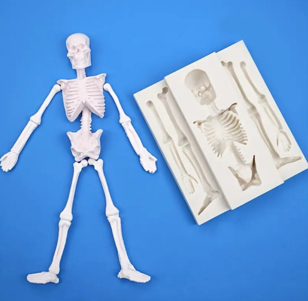 Силиконовая форма Скелет 112 на 97 мм серый Киев - изображение 5