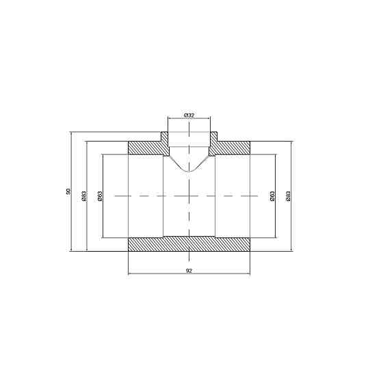Тройник PPR Thermo Alliance 63х32х63 Київ