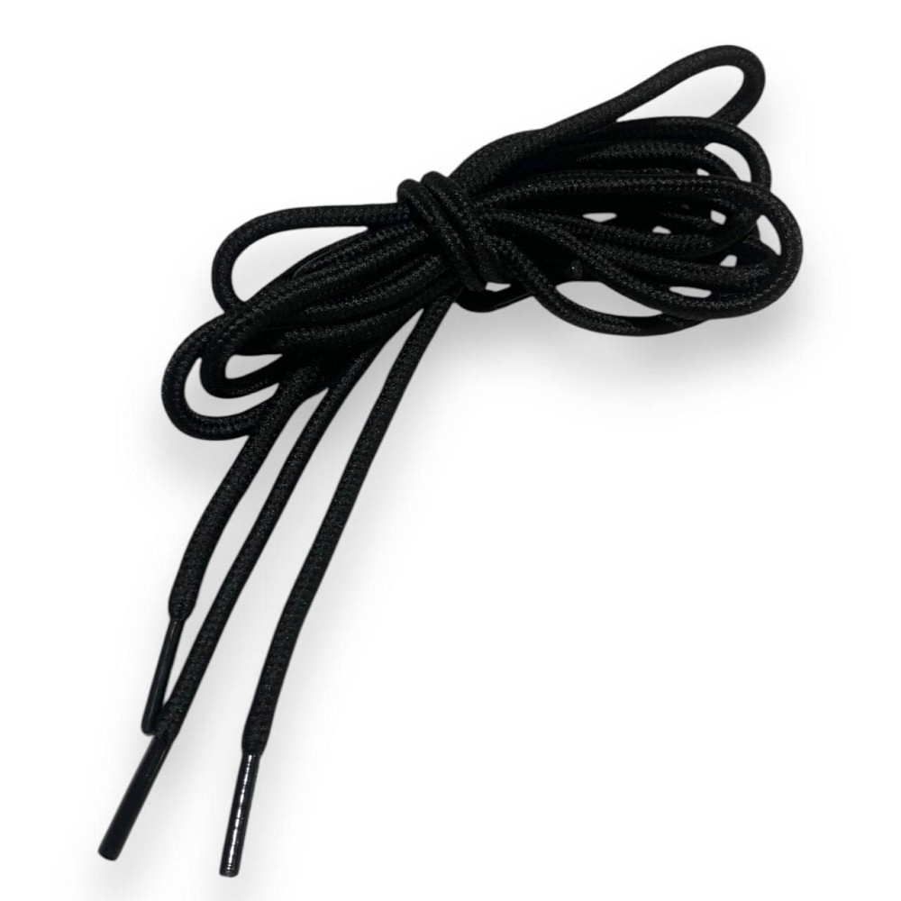 Шнурок взуттєвий міцний чорний круглої форми 70 см 2шт Харків - фото 1