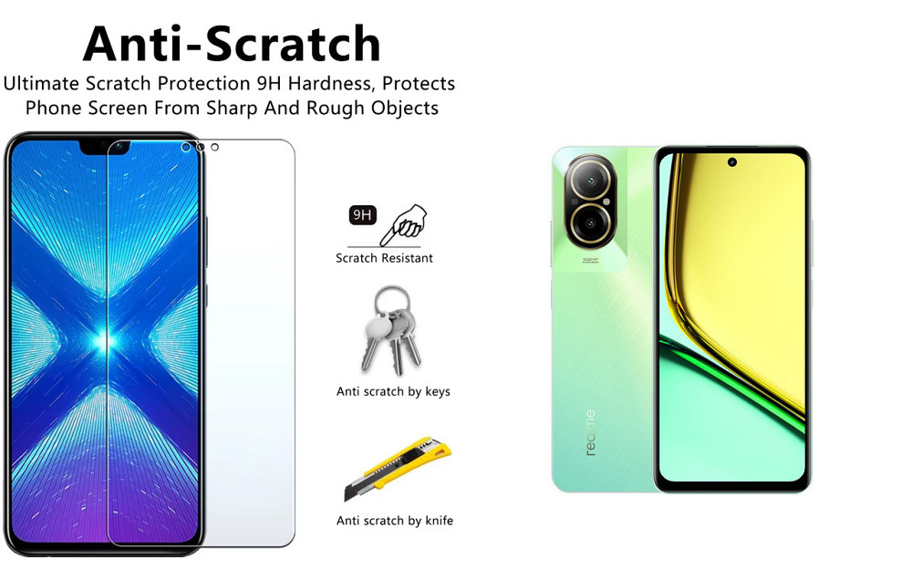 Защитное стекло NeoGlass для Realme C67 4G, Realme C67 5G – ультрапрозрачное и устойчивое Киев - изображение 1