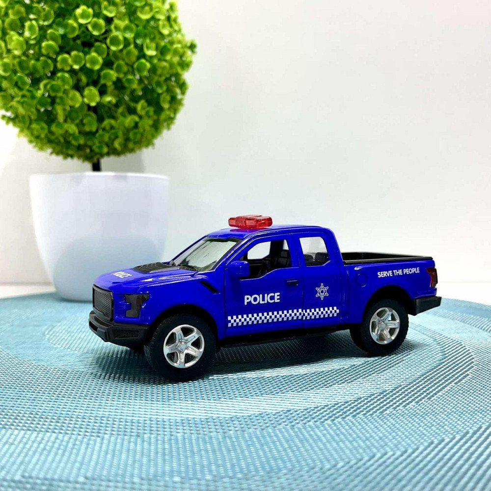 Набір Поліцейський автомийка металопластикова машинка підсвічування парогенератор звуки рухомі елементи мікрофон Синій (CLM 888) Чернигов - изображение 9