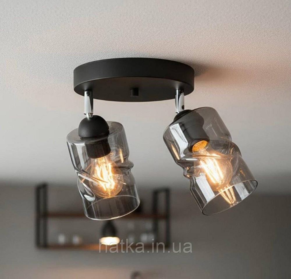 Люстра декоративна Sirius S4944-2 BK+SM з поворотнім механізмом Київ - фото 1