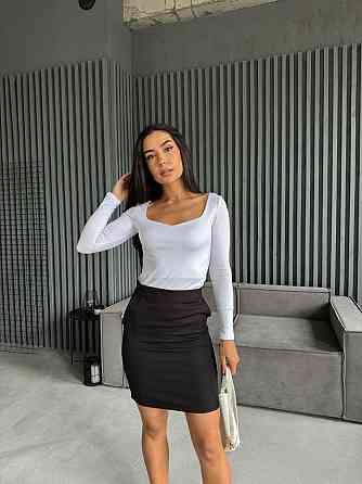 Жіночий базовий джемпер із вирізом мікродайвінг Білий, 54/56 Одеса