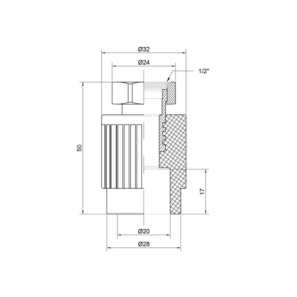 Муфта PPR Thermo Alliance з накидною гайкою 20х1/2" Київ - фото 6