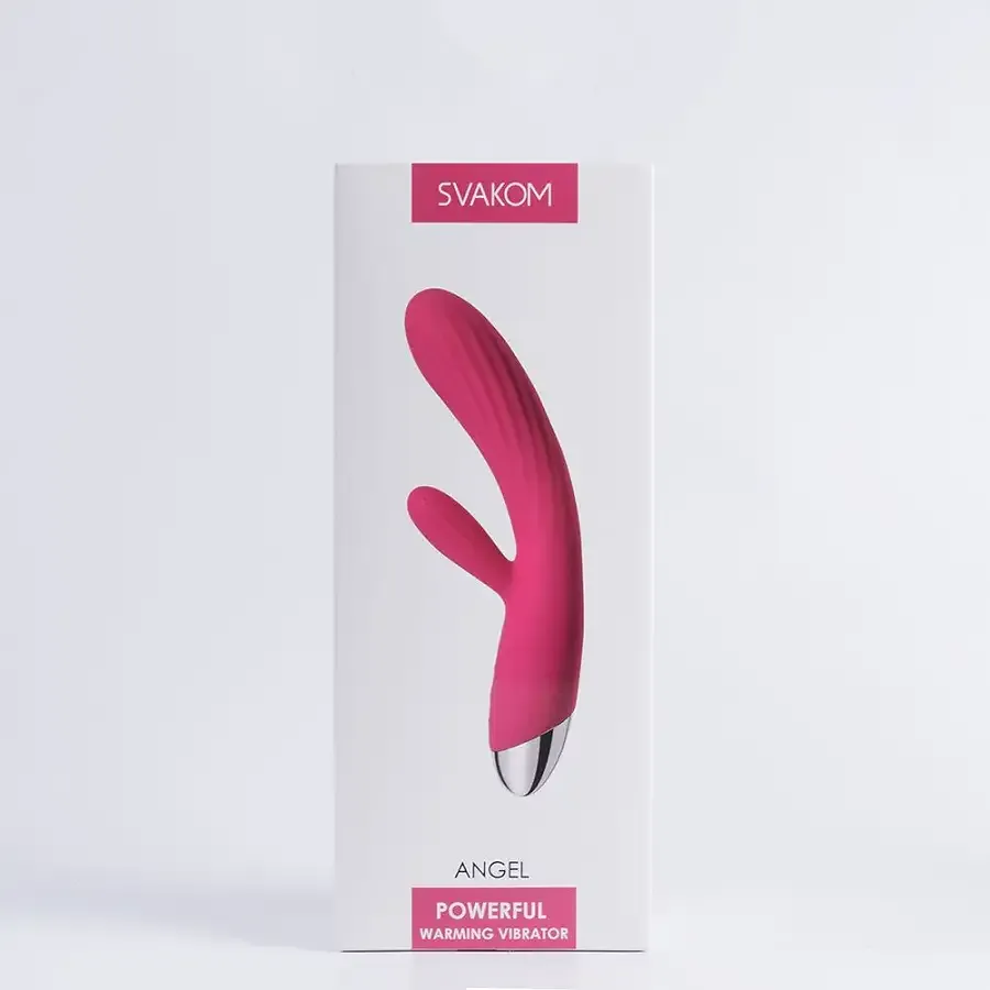 Інтелектуальний вібратор-кролик із підігрівом Svakom Angel Plum Red Львів - фото 7