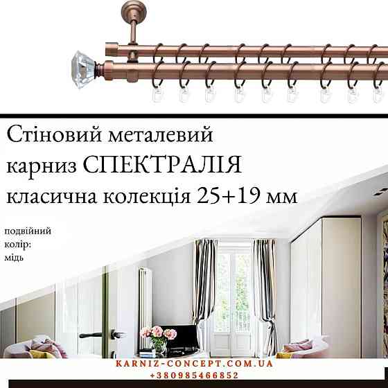 Двухрядный  металлический карниз 