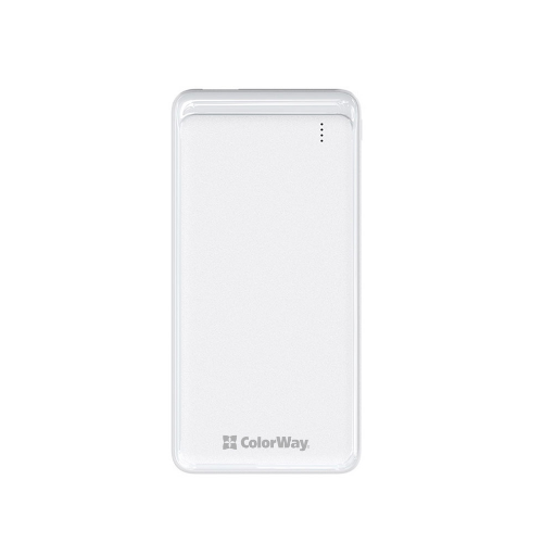 Павербанк 10000 mAh ColorWay CW-PB100LPF2WT slim білий Житомир - фото 1