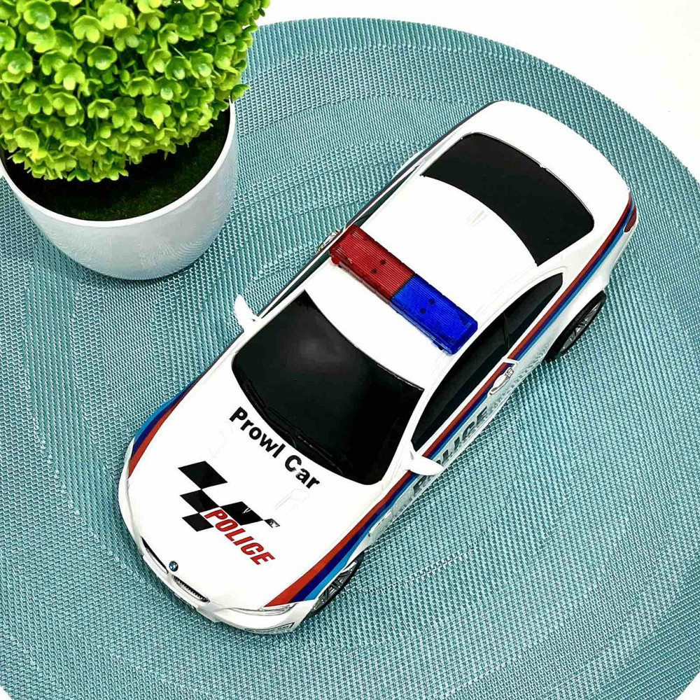 Машина на радіокеруванні Поліція пульт 2.4GHz підсвічування акумулятор 4.8V гумові колеса USB кабель Біла (866-1803 PB) Чернігів - фото 7