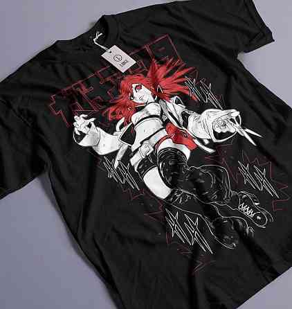 Футболка для мальчика аниме Гакхиакута Томе Джапанесе Танкобон оверсайз (рост от 165 до 180 ) Черний AnimeJ0923m Днепр
