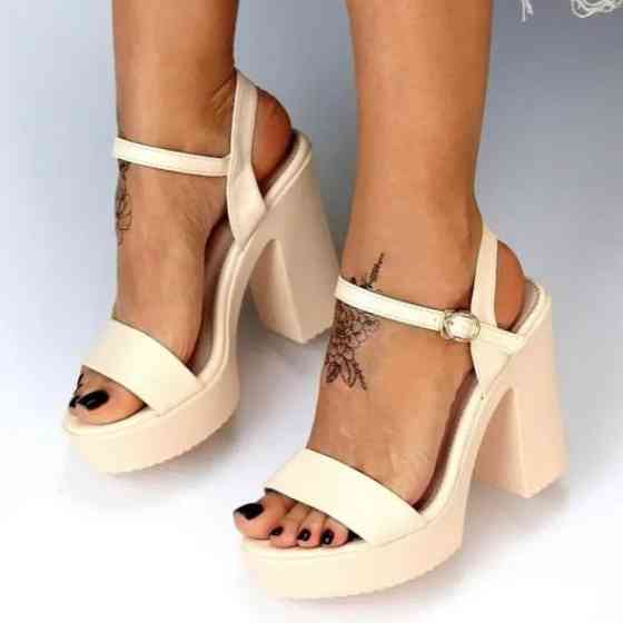 Жіночі Бежеві Босоніжки на Толстовці Модельні (розміри: 36,37,38,39,40) - 63 Дніпро