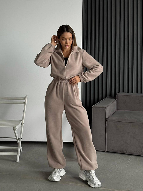 Женский теплый повседневный комбинезон двусторонний полар флис Одесса - изображение 1