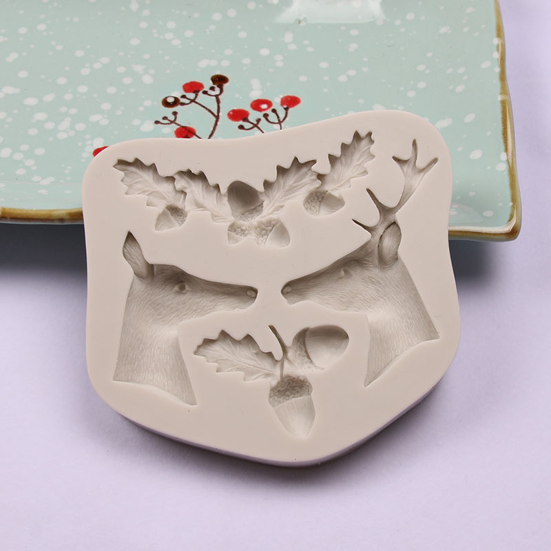 Молд новогодний Олени 93 на 99 мм серый Киев - изображение 9