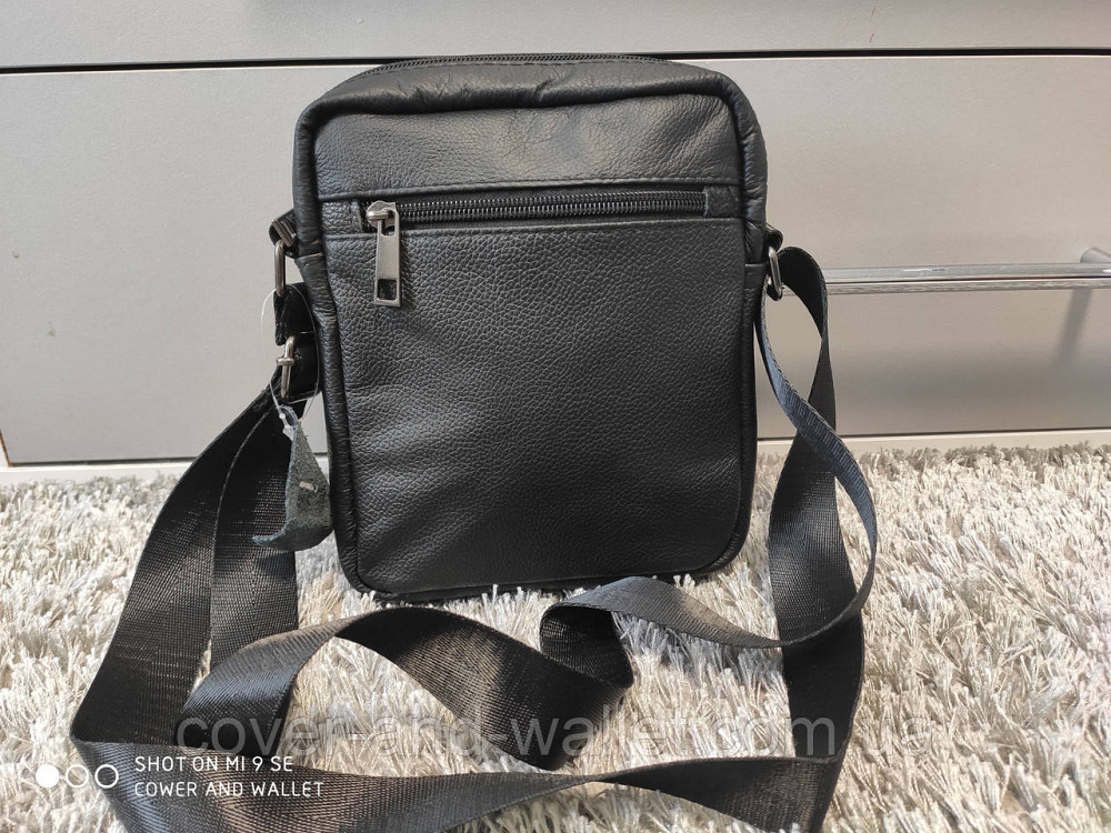 Компактная мужская сумка на плечо из натуральной кожи VIntage Черный Киев - изображение 2