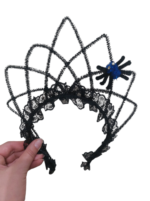 Обруч Хэллоуин на голову Паук на короне one size черный Киев - изображение 2