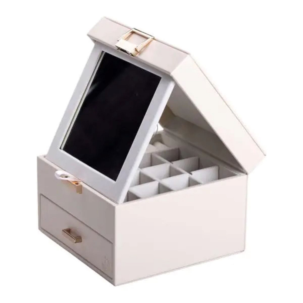 Yiwu Скринька для прикрас з еко шкіри 2 яруси органайзер для ювелірних виробів HP-5-2W Коломыя - изображение 6