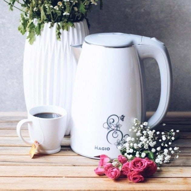 Стильний електричний чайник MAGIO MG-512 1.7 л 1650 Вт, Чайники на підставці, Чайник для дому зручний ZS-81 Івано-Франківськ - фото 9