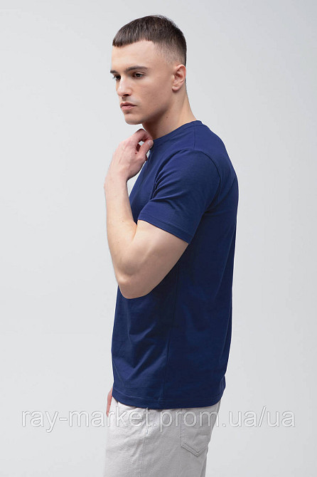 Футболка базовая Ray Premium Fit мужская темно-синяя (U0102-Navy Blue) 3XL Киев - изображение 11