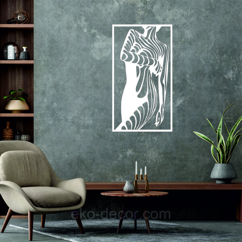 Декоративне настінне Панно «Сілует жінки», Декор на стіну 50*28 см, Білий Київ - фото 8