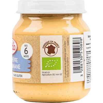 Дитяче пюре BabyBio Органічне на основі козячого молока з бананом та абрикосом 130 г (51089) Вінниця