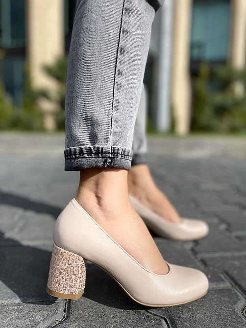 Nivelle Туфлі жіночі NIVELLE пудра натуральна шкіра каблук 6 см (1529/6030-6045) Коломия - фото 1