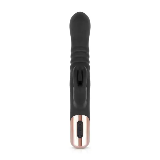Вибратор-кролик Rosy Gold - Rabbit Vibrator with thrusting function - Black Львов