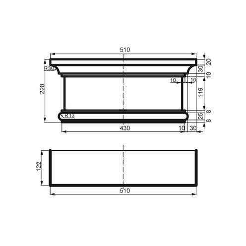 Пилястр фасадный капитель Prestige Decor PC 112 Днепр