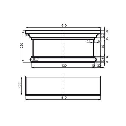 Пилястр фасадный капитель Prestige Decor PC 112 Днепр - изображение 2