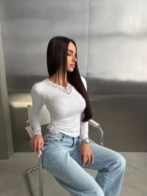 Лонгслив с изящным кружевом Одесса - изображение 2