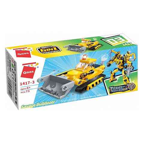 Дитячий Конструктор Qman 1417-1-6 будтехніка, 79 дет  Savage Bulldozer Вінниця