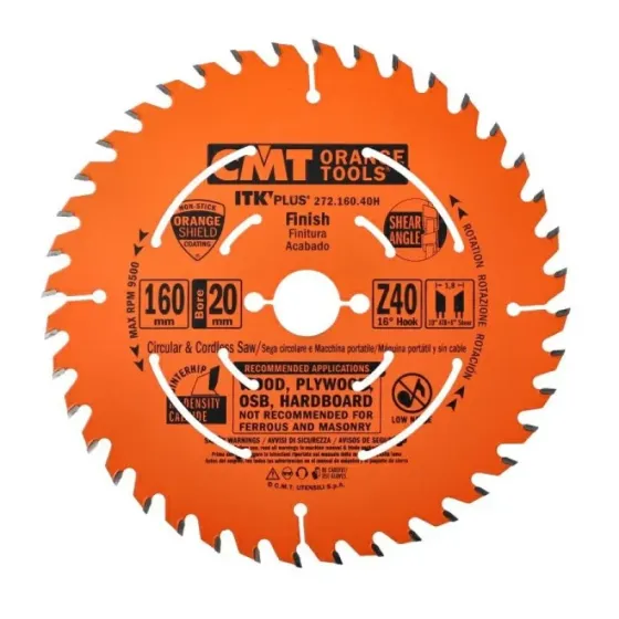 Пильний диск по дереву CMT 160x20x40z K1.7/1.1 (272.160.40H) Одеса